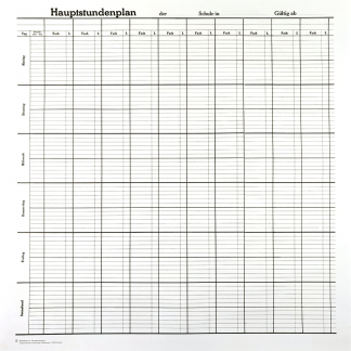 Hauptstundenplan für 10 Klassen Nr. 15