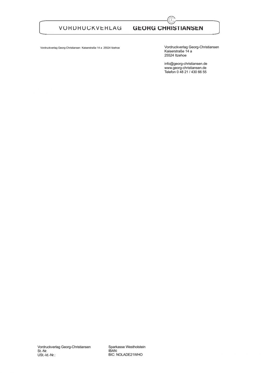 Briefpapier DIN A4 einseitig