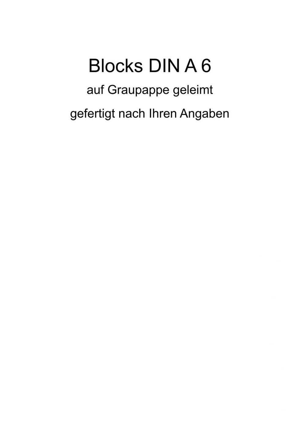 Blocks DIN A 6