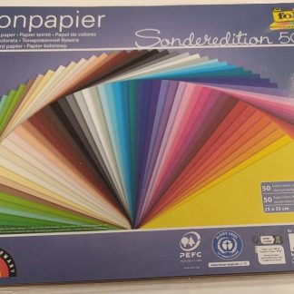 Tonpapier 25,0 x 35,0 cm farbsortiert